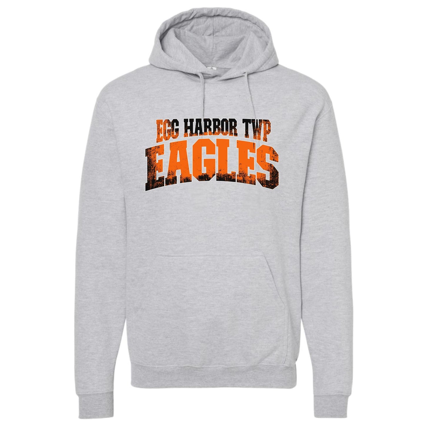 EHT Eagles Black+Orange Hoodie - Gray
