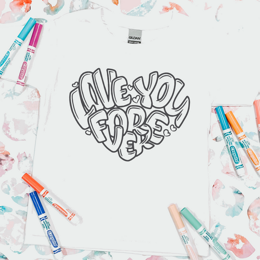 Coloring Tee: Love You Forever