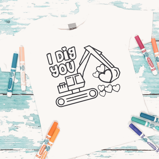 Coloring Tee: I Dig You