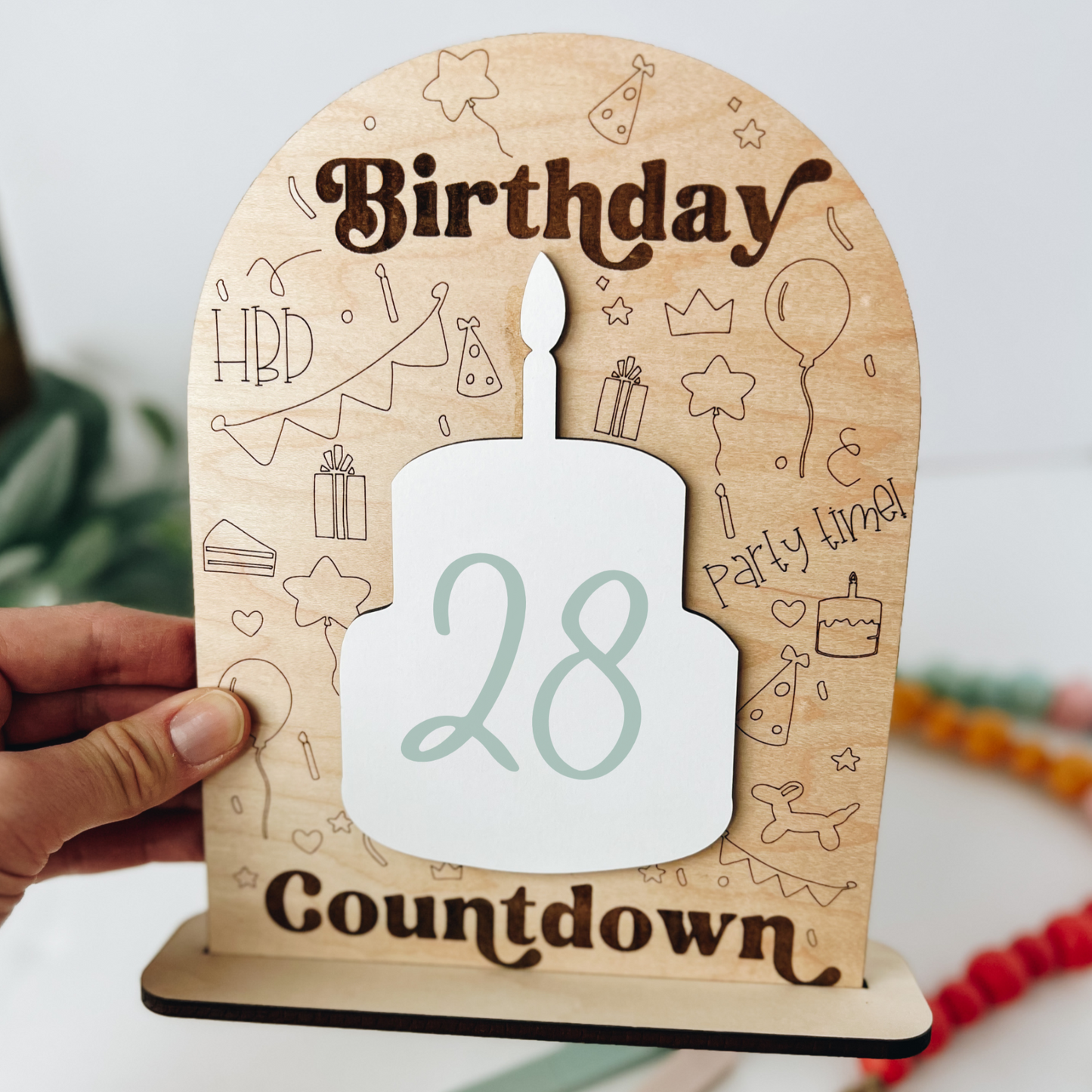 birthday countdown sign
