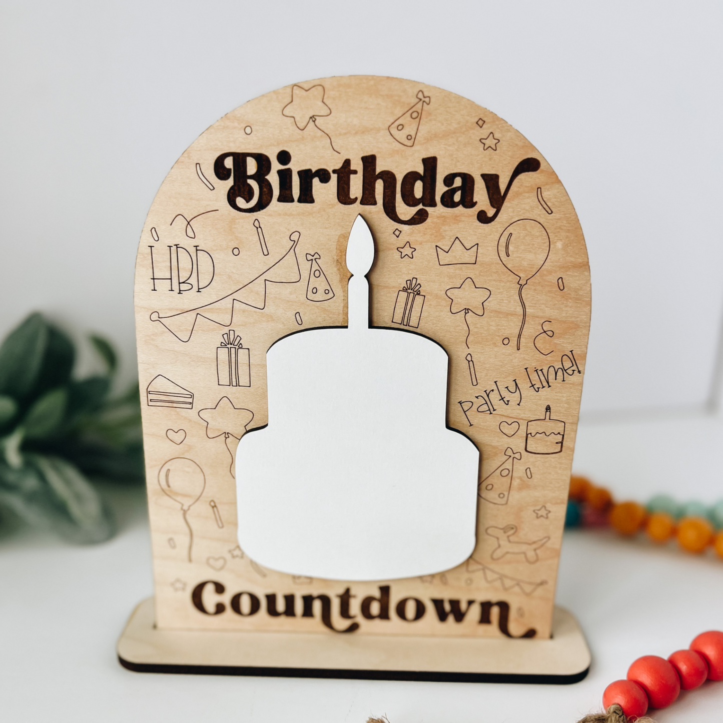 birthday countdown sign