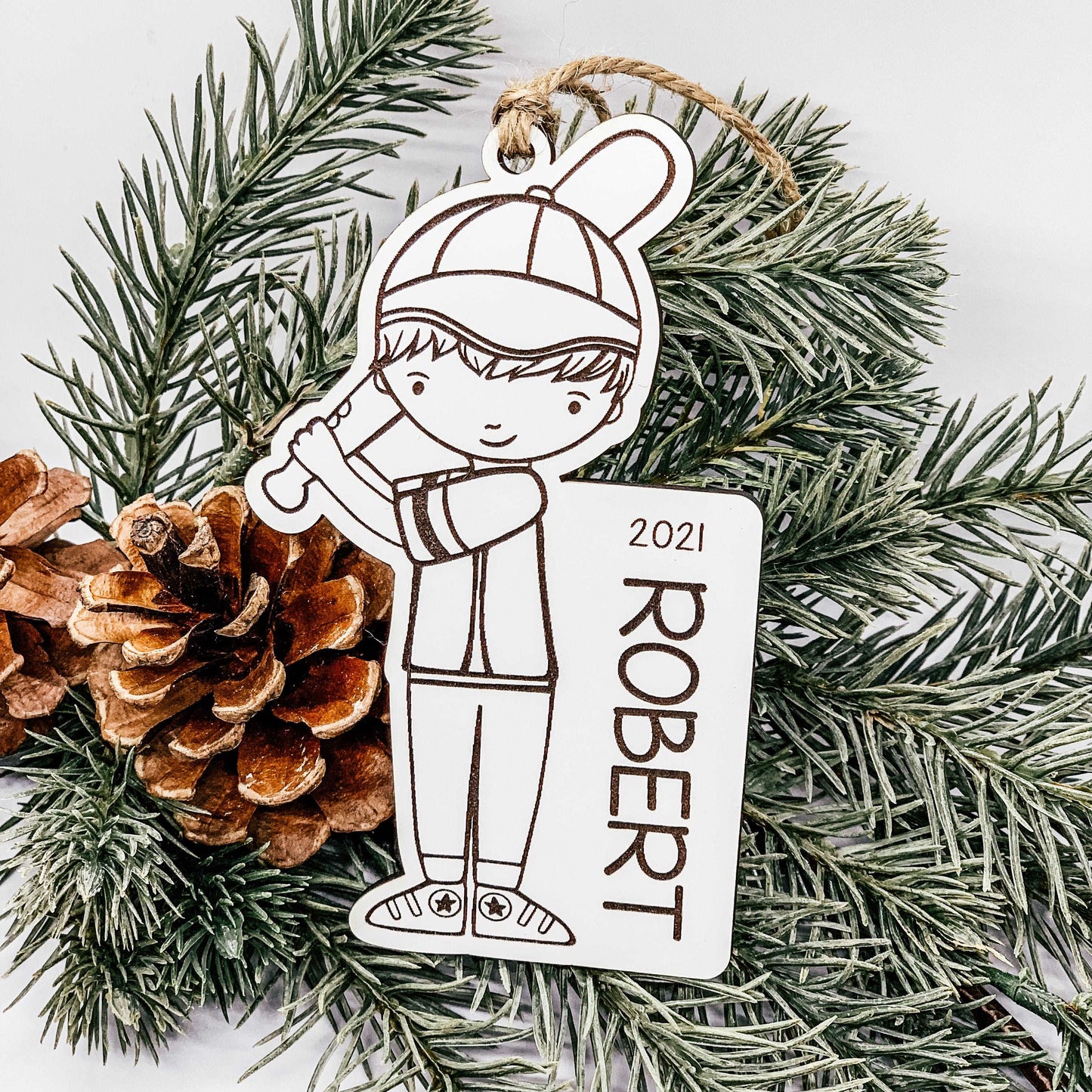 Baseball Boy Ornament - Sea Pine Designs