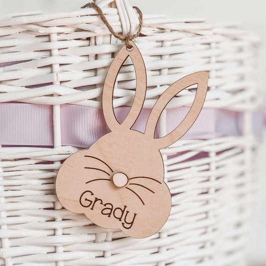 Easter Basket Tag: Bunny Face - Sea Pine Designs