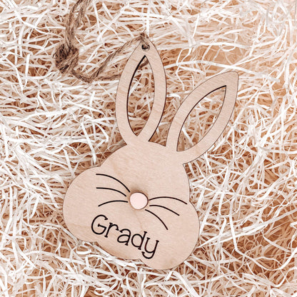 Easter Basket Tag: Bunny Face - Sea Pine Designs
