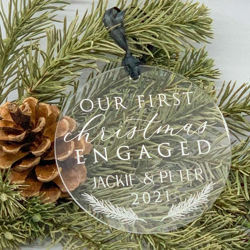 First Christmas Engaged Ornament