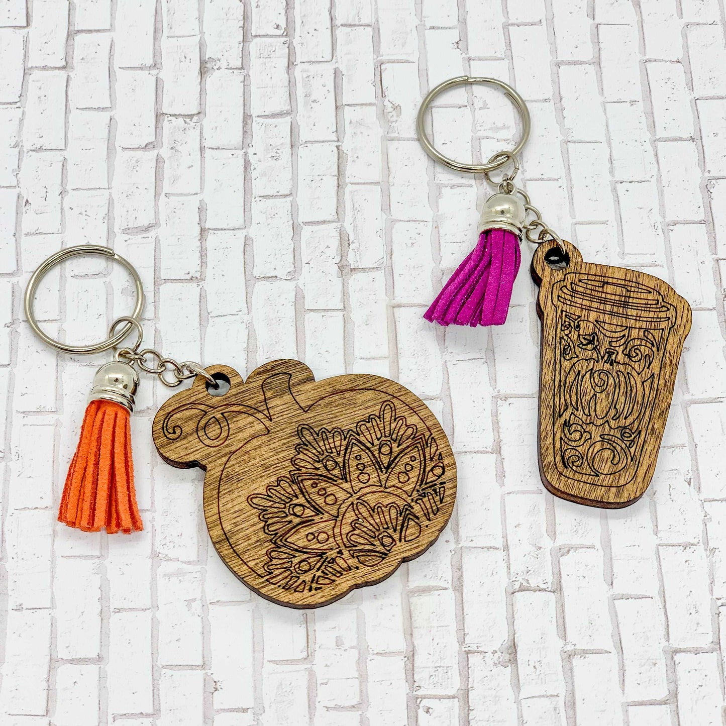 Boho Pumpkin Keychain - Sea Pine Designs
