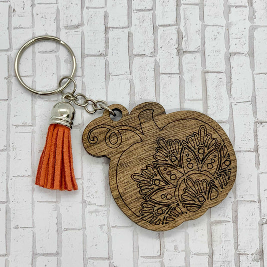 Boho Pumpkin Keychain - Sea Pine Designs