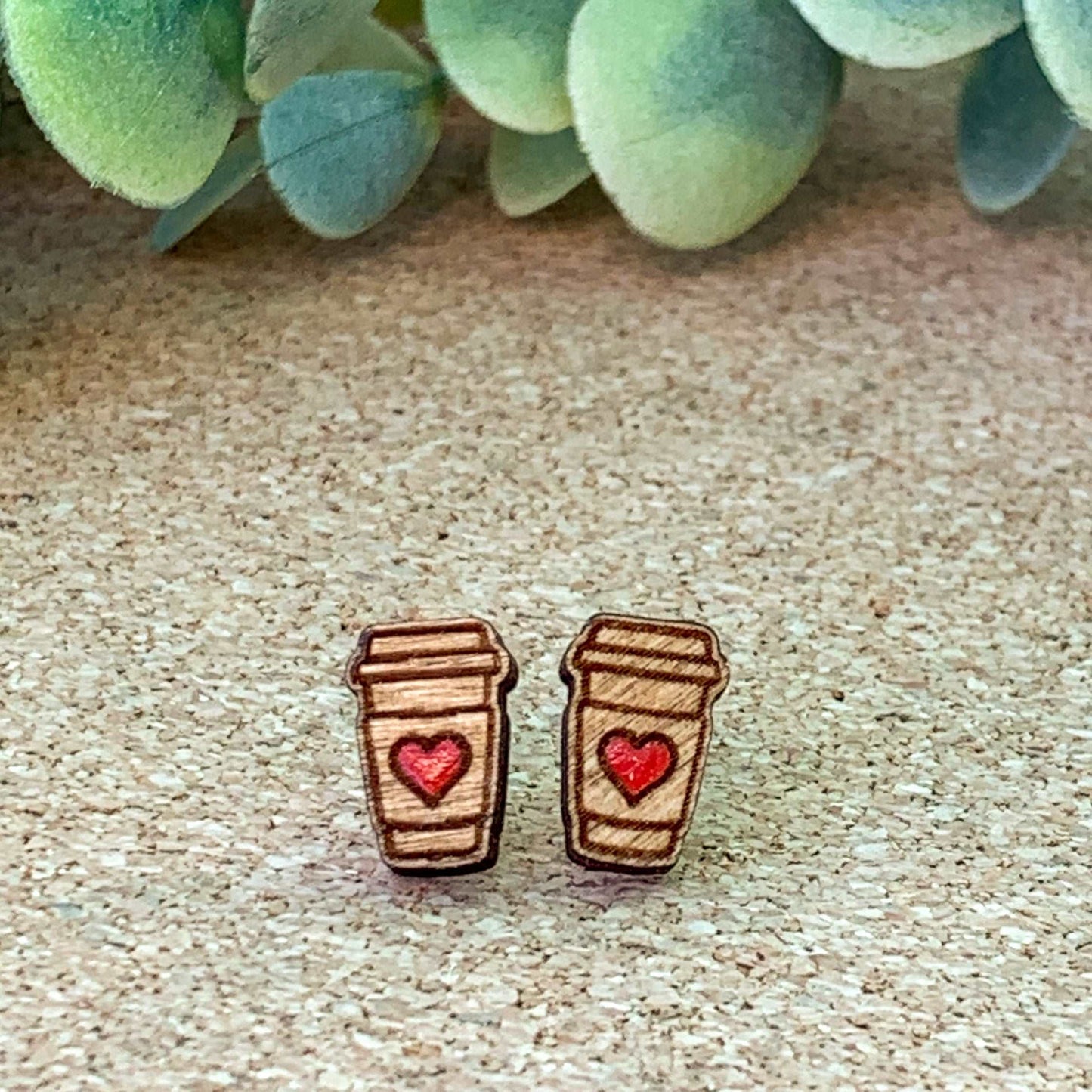 Hot Coffee (Red) Studs