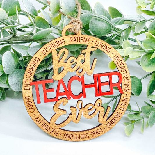 Best Teacher Ever Ornament - Sea Pine Designs