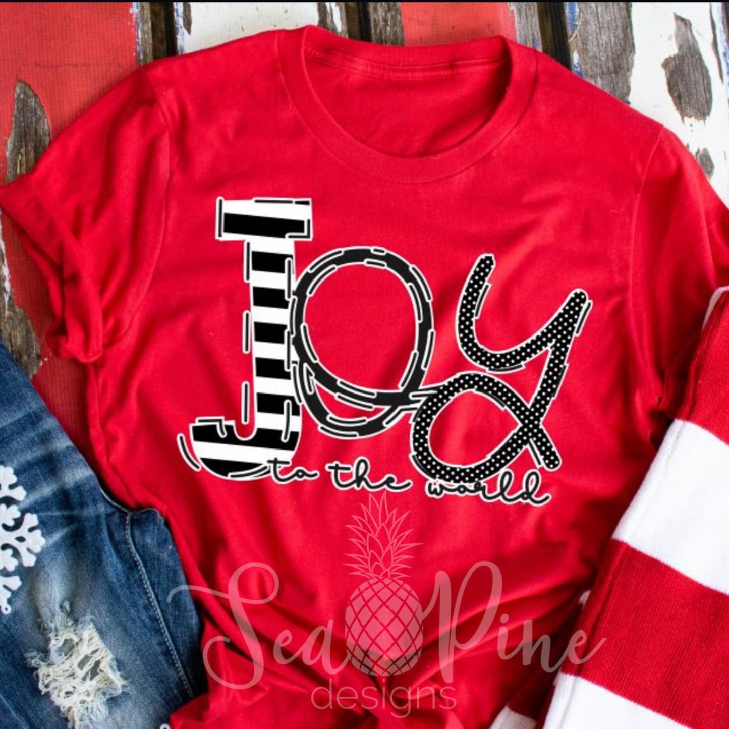 JOY TO THE WORLD Tee - Sea Pine Designs