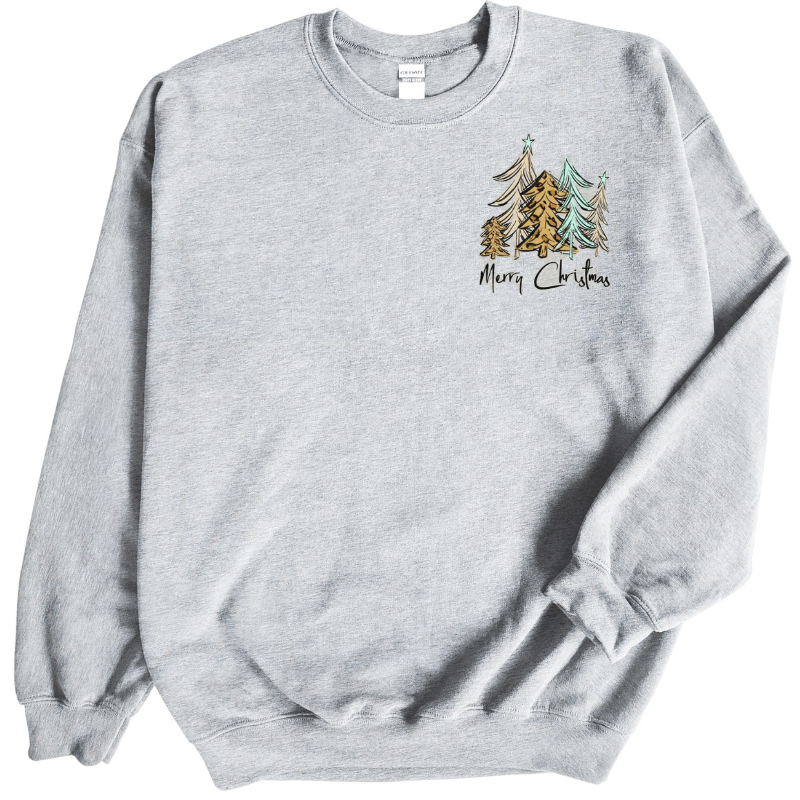 Trendy Trees Sweatshirt Sea Pine Designs