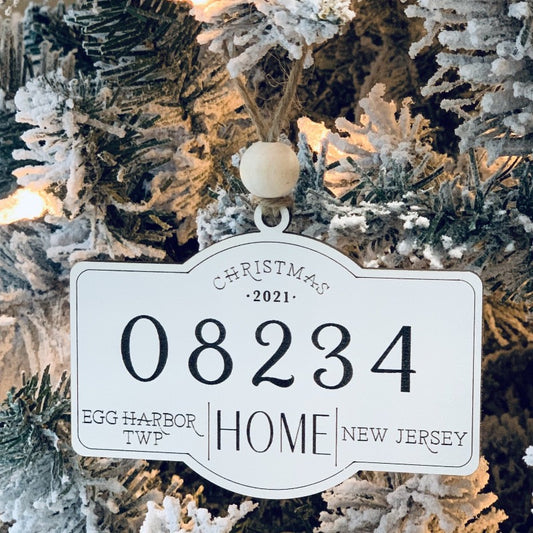 Zip Code Ornament - Sea Pine Designs