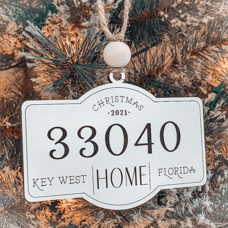 Zip Code Ornament - Sea Pine Designs
