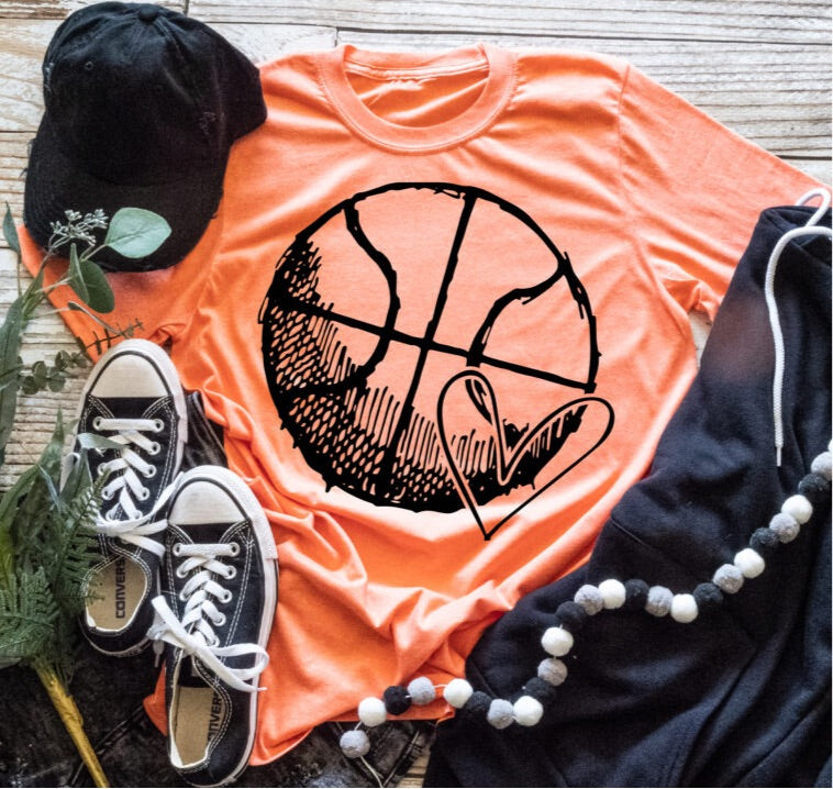 LOVE & BASKETBALL Tee - Sea Pine Designs