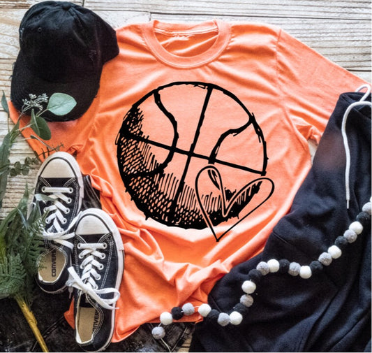 LOVE & BASKETBALL Tee - Sea Pine Designs