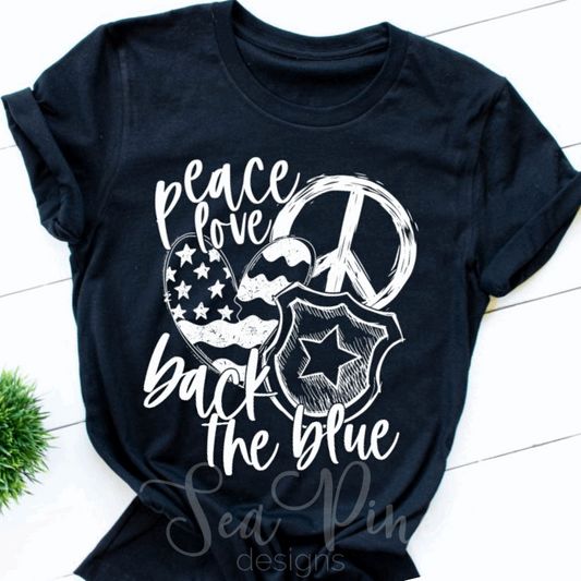 BACK THE BLUE Tee - Sea Pine Designs