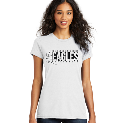 Eagles Basketball Ladies Fitted Tee