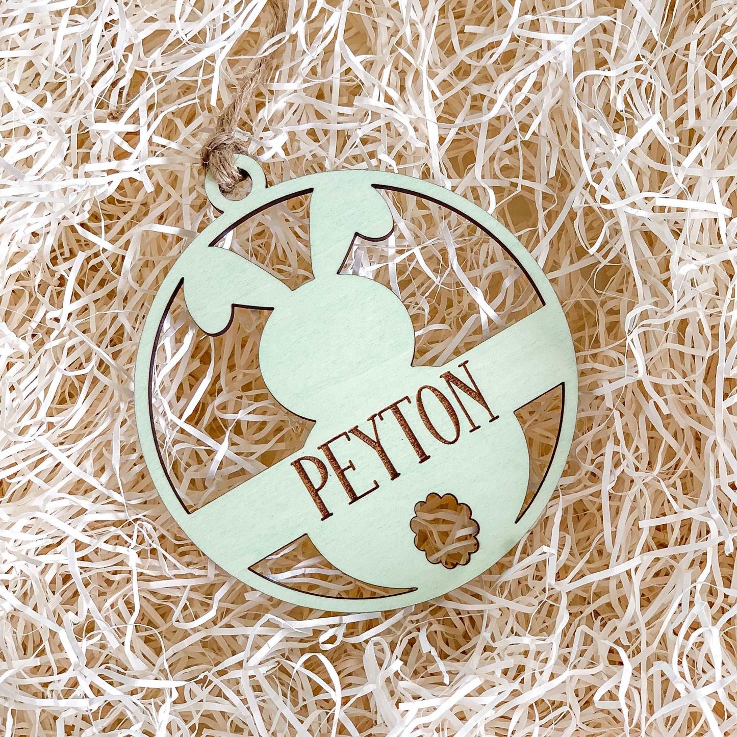 Easter Basket Tag: Round Bunny - Sea Pine Designs