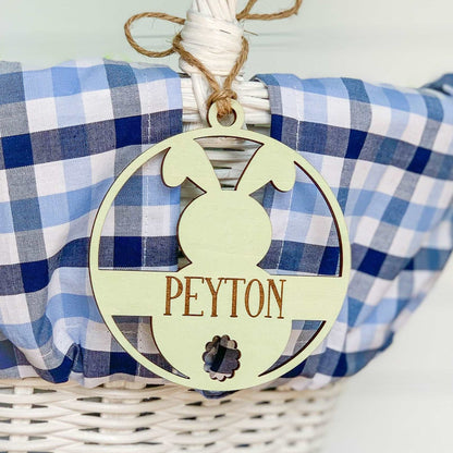 Easter Basket Tag: Round Bunny - Sea Pine Designs