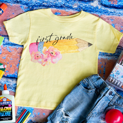 First Grade Watercolor Pencil T-shirt
