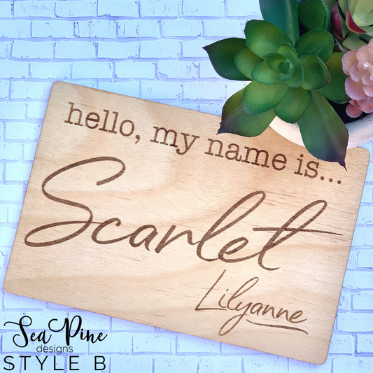 Personalized Wood Birth Announcement-Gifts-Sea Pine Designs LLC