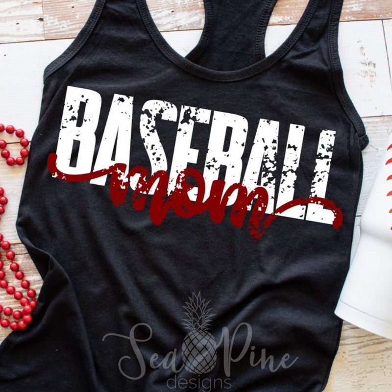 Baseball Mom Tank-Shirts-Sea Pine Designs LLC