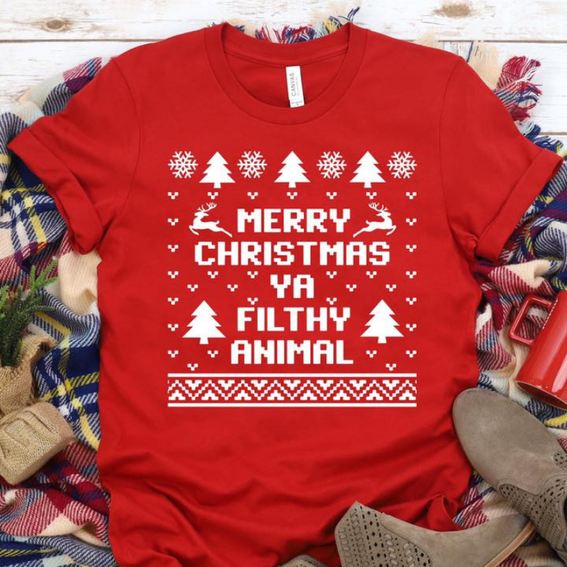 Merry Christmas Ya Filthy Animal-Shirts-Sea Pine Designs LLC