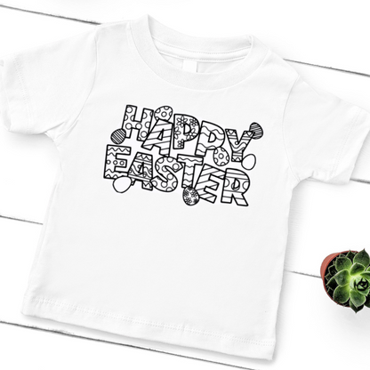 Coloring Tee: Happy Easter