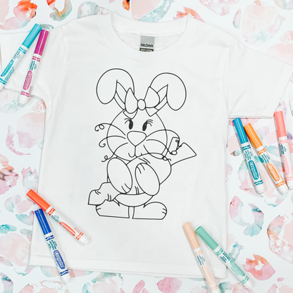 Coloring Tee: Miss Bunny