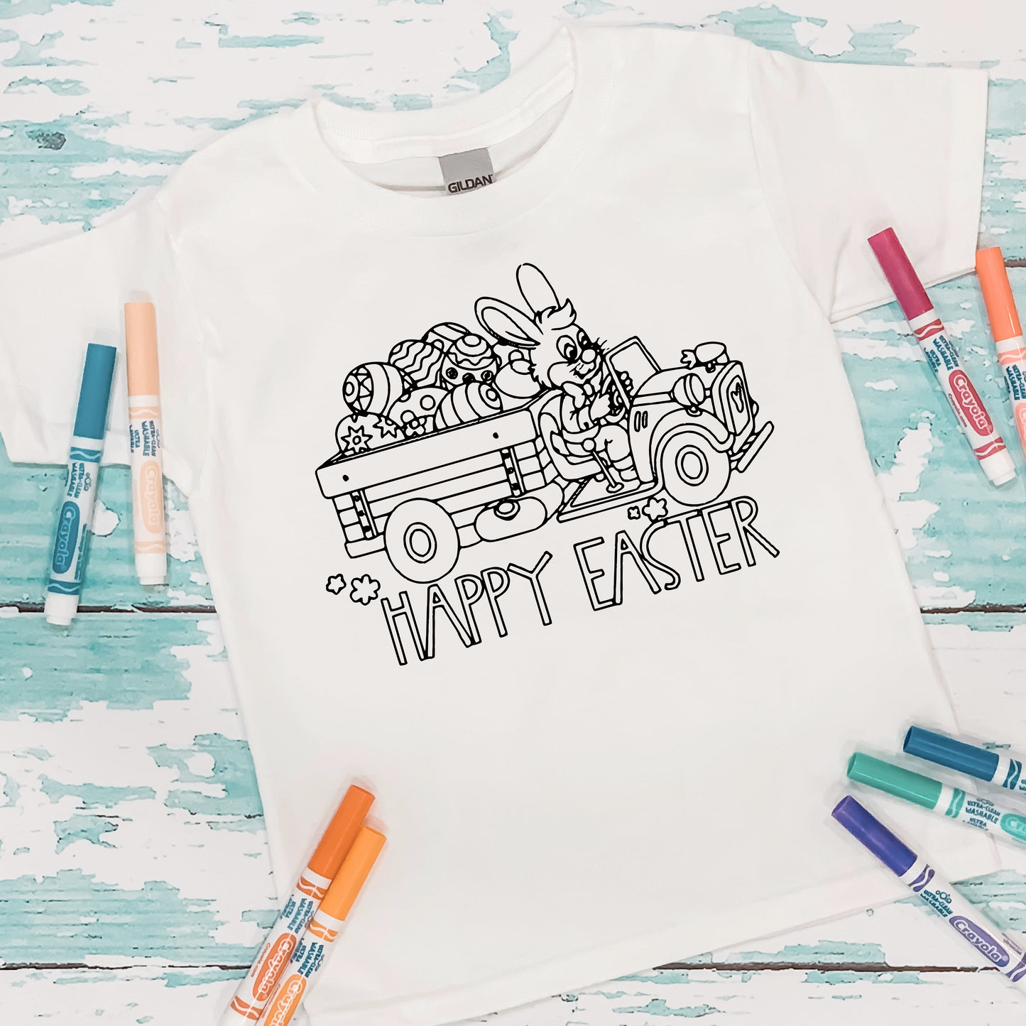 Coloring Tee: Easter Truck