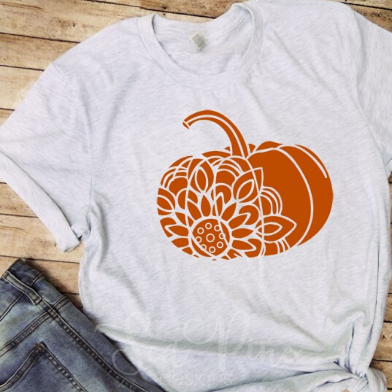 Sunflower Pumpkin-Shirts-Sea Pine Designs LLC