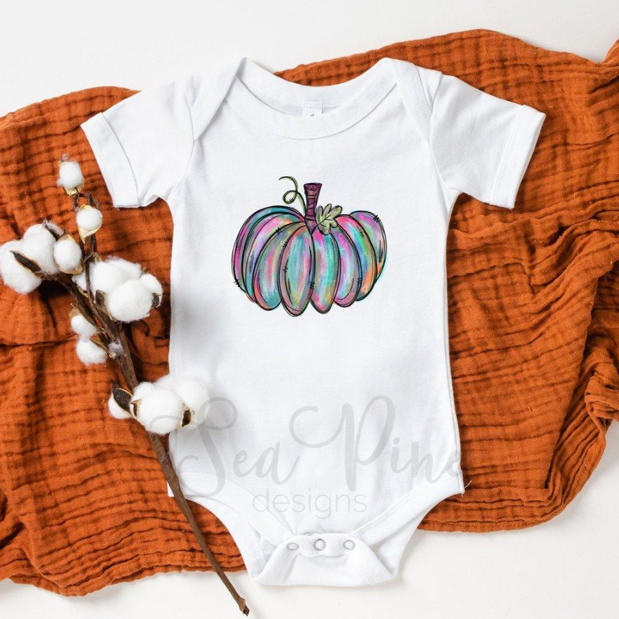 Rainbow Pumpkin [INFANT]-Shirts-Sea Pine Designs LLC
