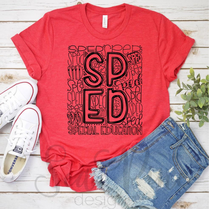 Special Education Typography-Shirts-Sea Pine Designs LLC