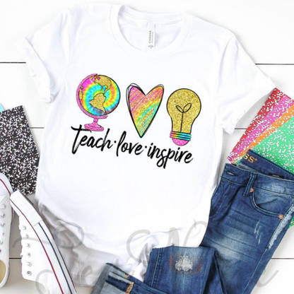 Teach Love Inspire-Shirts-Sea Pine Designs LLC