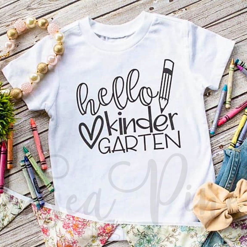 Hello Kindergarten-Shirts-Sea Pine Designs LLC
